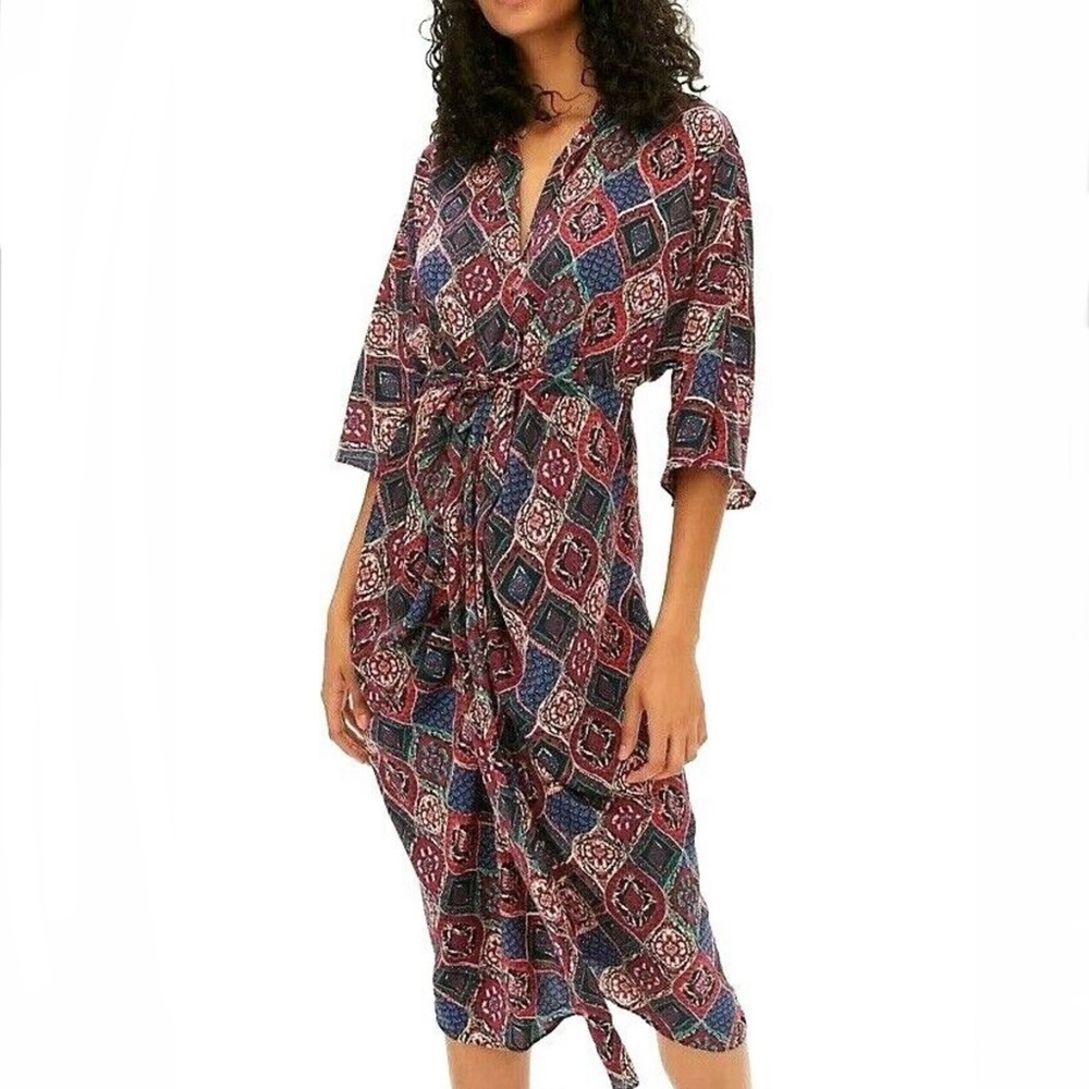 Anthropologie Multicolored Miska Midi Dress